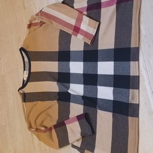 Hailey & Co. Oversized Plaid Pullover Fleecy Sweater/Sweatshirt
